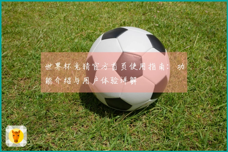 世界杯竞猜官方首页使用指南：功能介绍与用户体验详解